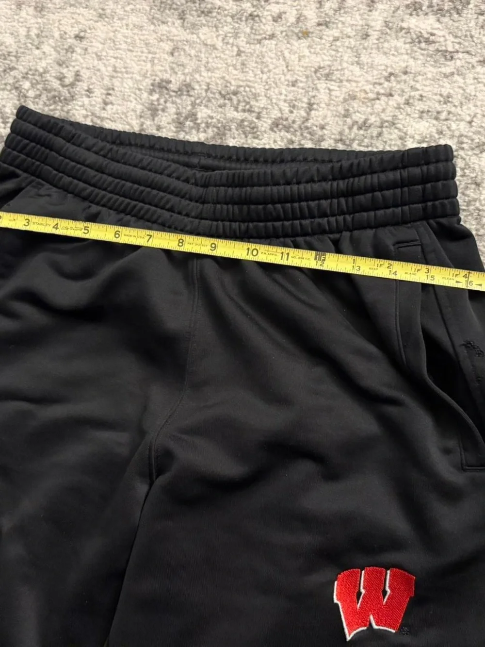 Adidas Wisconsin Badgers Black Sweat Pants Size Medium